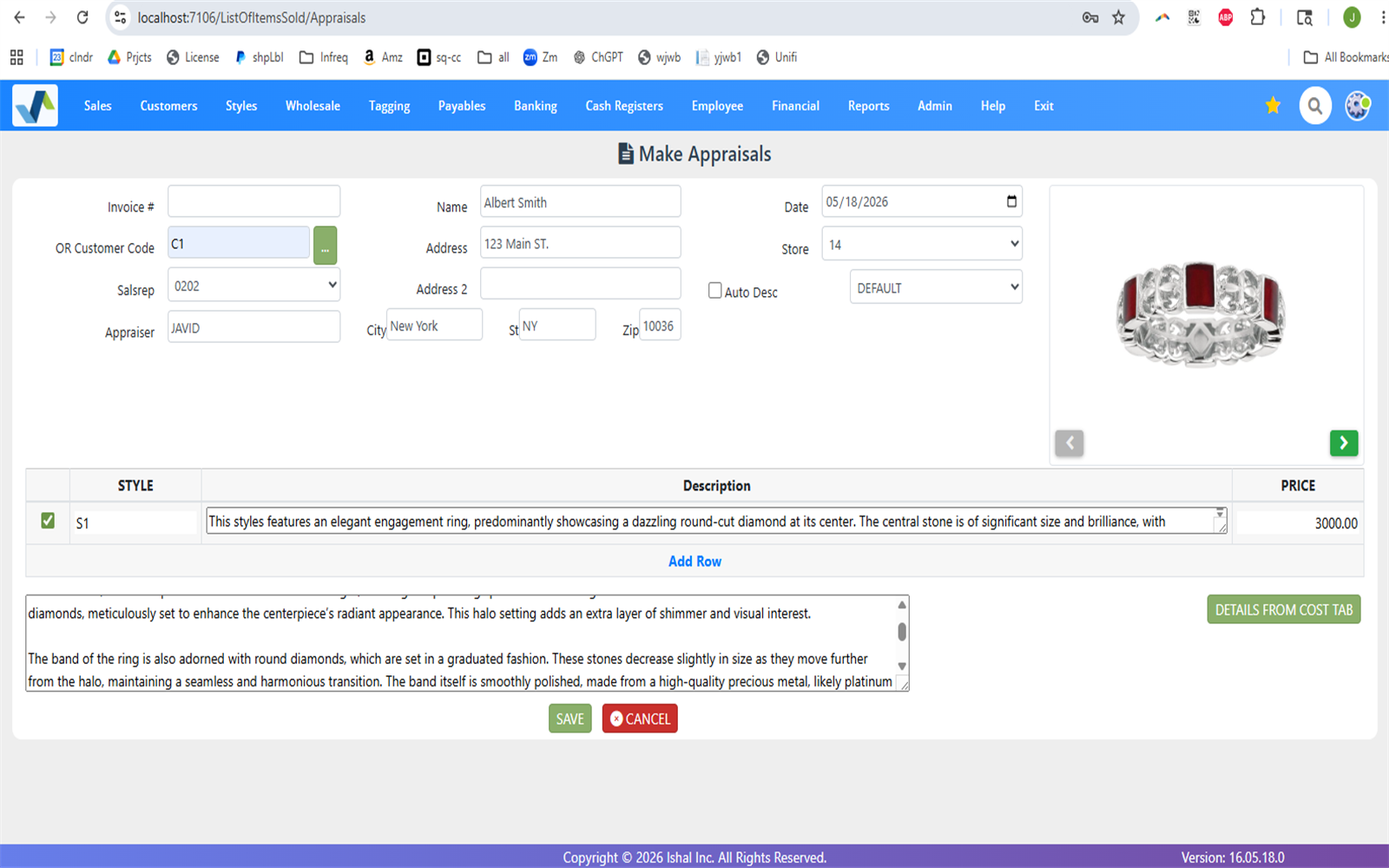 WJewel jewelry memo and consignment tracking for wholesalers