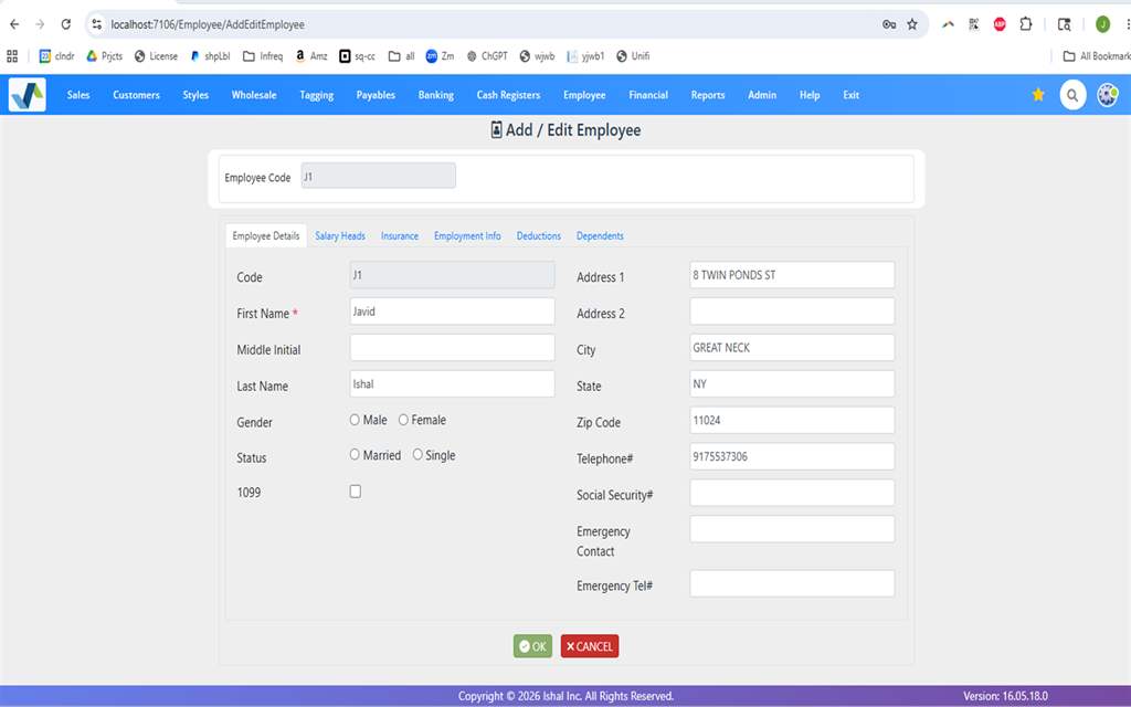 WJewel employee time clock and attendance